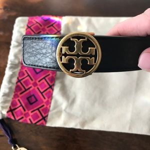 Tory Burch reversible belt - brown/black - Size M